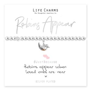 Life Charms Robins Appear Bracelet, Silver Life Charms Robins Appear Bracelet, Silver