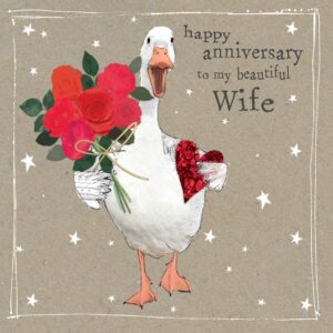Happy anniversary to my beautiful Wife Card