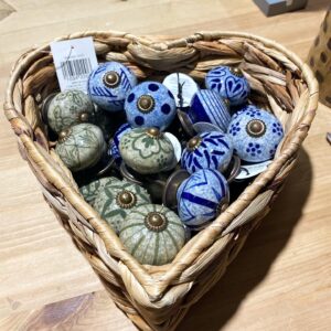 Blue & White Rustic Doorknob