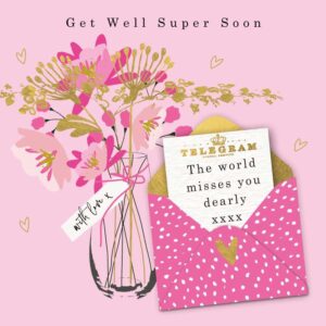 Get Well Soon Card Flowers