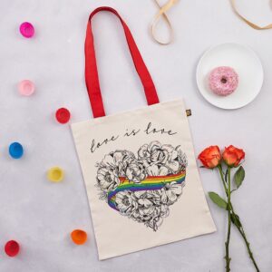 Love is Love LGBTQ Pride Canvas Tote Bag