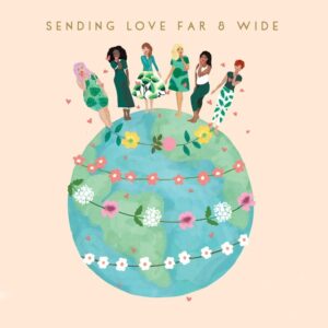 Sending Love Far and Wide Friendship Card