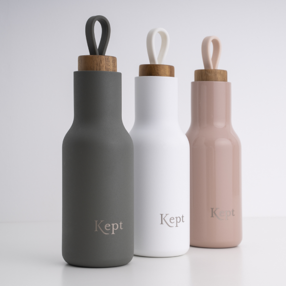 Kept Stainless Steel Reusable Water Bottle – CHALK 3 Kept Stainless Steel Reusable Water Bottle – CHALK - Image 3