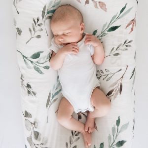 Bamboo Baby Swaddle Blanket, Botanical Print 2 Bamboo Baby Swaddle Blanket, Botanical Print