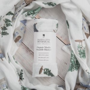 Bamboo Baby Swaddle Blanket, Home Print 2 Bamboo Baby Swaddle Blanket, Home Print