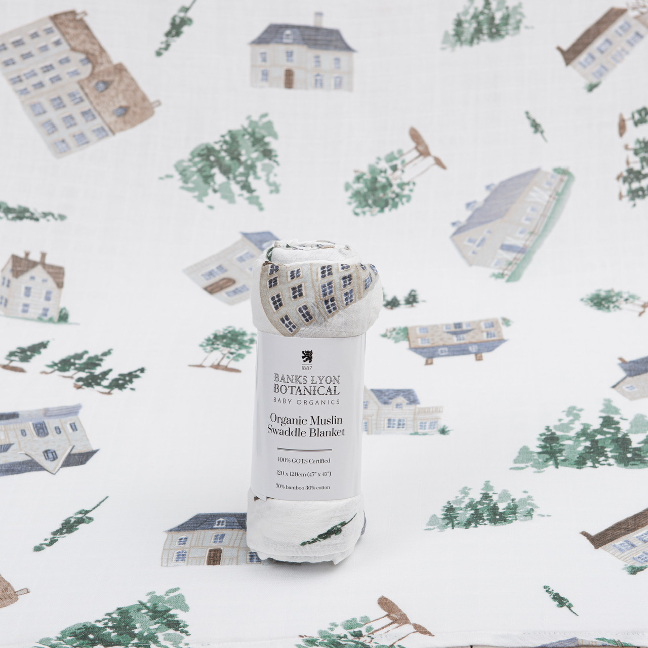Bamboo Baby Swaddle Blanket, Home Print Bamboo Baby Swaddle Blanket, Home Print