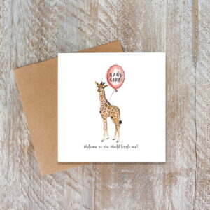 Baby Girl Giraffe Card