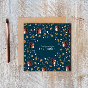 Happy New Home Red Squirrel Card