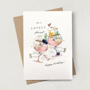 For a Lovely Friend Birthday Cocktails Card