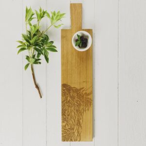Oak Paddle  Board - Long - Highland Cow