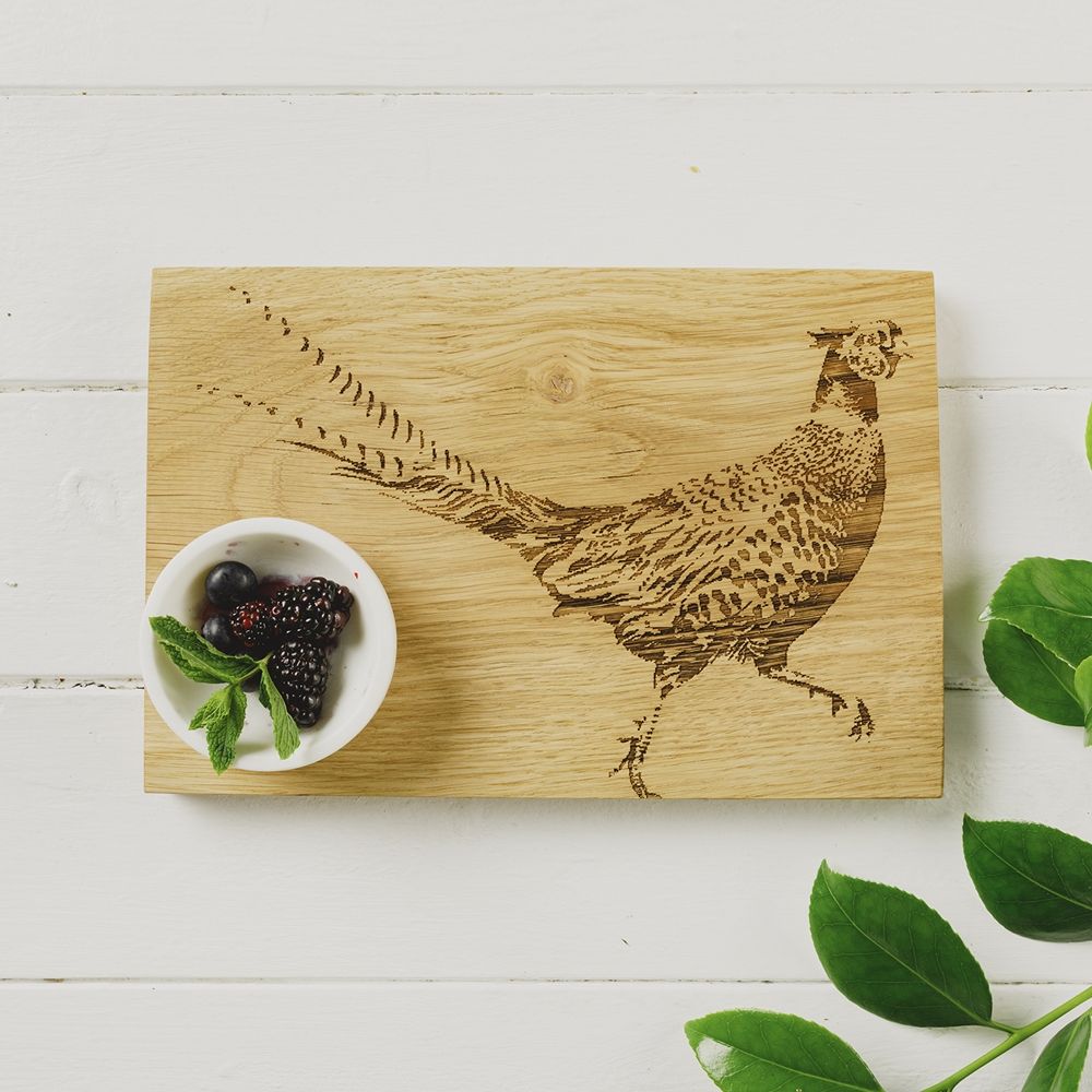 Oak Serving Board – 30cm – Pheasant Oak Serving Board - 30cm - Pheasant