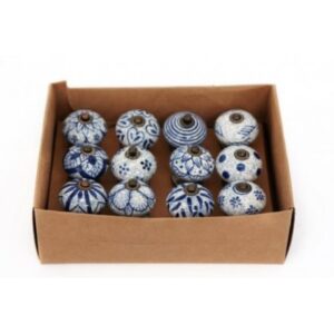 Blue & White Rustic Doorknob Blue & White Rustic Doorknob
