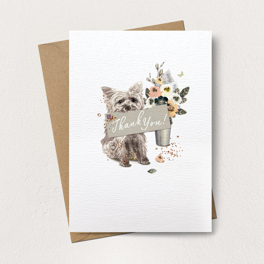 Thank You Dog Sign Card Thank You Dog Sign Card