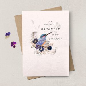 Daughter Kingfisher Birthday Card