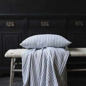 Hikari Blue & White Striped Throw