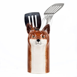 Fox Ceramic Utensil Pot