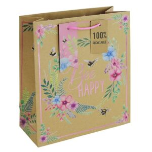 Kraft Bee Happy Gift Bag - 3sizes