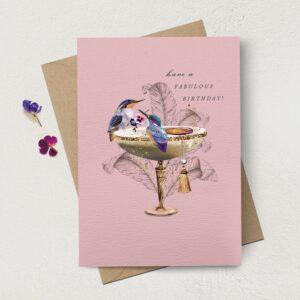 Kingfisher Cocktail Birthday Card Kingfisher Cocktail Birthday Card