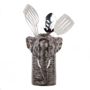 Elephant Ceramic Utensil Pot Elephant Ceramic Utensil Pot