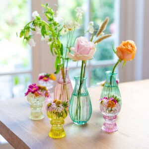 Boho Pink Glass Candle Holder Small