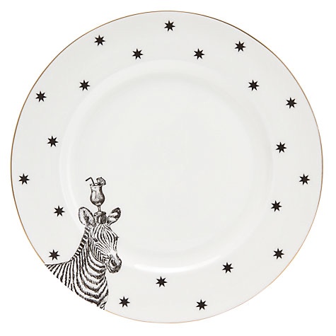 Yvonne Ellen Monochrome Dinner Plate – Zebras & Cocktails Yvonne Ellen Monochrome Dinner Plate Zebras & Cocktails