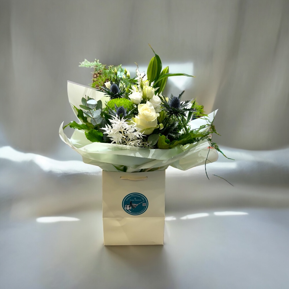 Hand Tied Bouquet in Gift Bag £45 – Neutrals Hand tied bouquet neutrals.jpeg