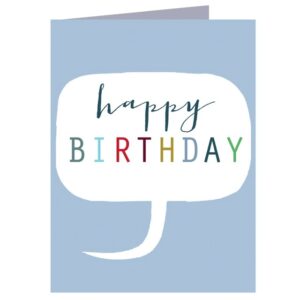 Mini Blue Happy Birthday Card