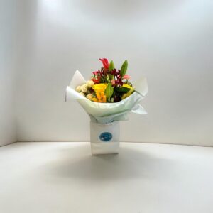 Hand Tied Bouquet in Gift Bag £45 Yellow/Orange Colours
