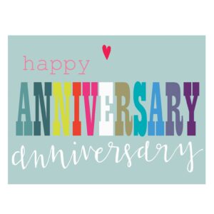 Mini Glittery Happy Anniversary Card