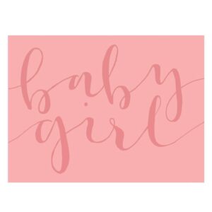 Mini Pink Baby Girl Greeting Card Mini Pink Baby Girl Greeting Card