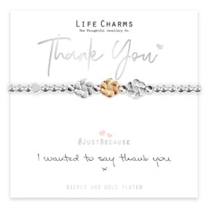 Life Charms Thank You Flower Bracelet