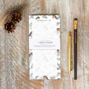 Robin & Eucalyptus Magnetic Shopping List Pad Robin & Eucalyptus Magnetic Shopping List Pad
