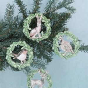 Gisela Graham – Wood Animal in Wreath Decoration – 4 designs IMG 3603.jpeg