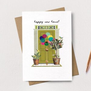 Happy New Home Door Balloons Card Happy New Home Door Balloons Card