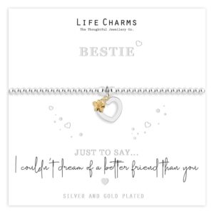 Bestie Heart Charm Bracelet