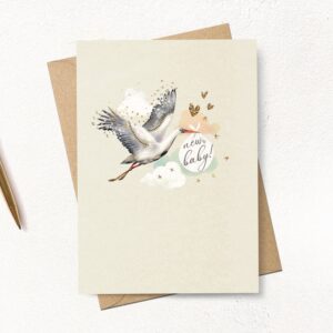New Baby Stork Card New Baby Stork Card