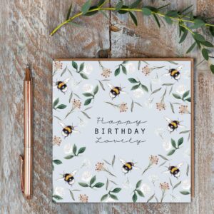Happy Birthday Lovely Card (bees) Happy Birthday Lovely Card (bees)