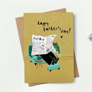 Newspaper Chair Happy Fathers Day Card Newspaper Chair Happy Fathers Day Card