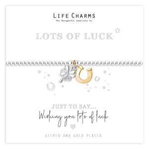 Life Charms Lots of Luck Clover And Horseshoe Charm Bracelet