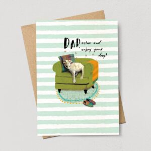 Dad Relax Dog Chair Card Dad Relax Dog Chair Card