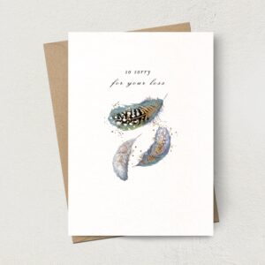 So Sorry For Your Loss Feathers Card So Sorry For Your Loss Feathers Card