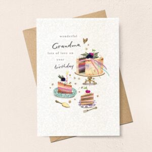 Grandma Birthday Cake Card Grandma Birthday Cake Card