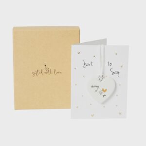 Thinking Of You – Porcelain Boxed Hanging Decoration with Card Thinking Of You Porcelain Boxed Hanging Decoration with Card