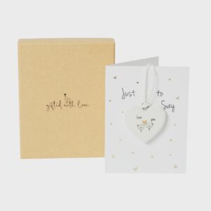 Love You – Porcelain Boxed Hanging Decoration with Card Love You Porcelain Boxed Hanging Decoration with Card