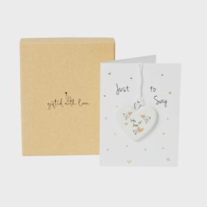 Lots of Love – Porcelain Boxed Hanging Decoration with Card Lots of Love Porcelain Boxed Hanging Decoration with Card
