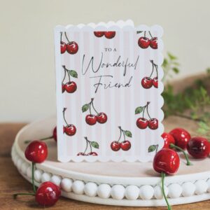 To a Wonderful Friend Cherries Card To a Wonderful Friend Cherries Card
