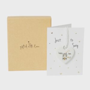 Happy Home – Porcelain Boxed Hanging Decoration with Card Happy Home Porcelain Boxed Hanging Decoration with Card