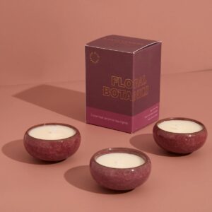 Contemporary Kiln Candle Tea Lights Floral Botanics
