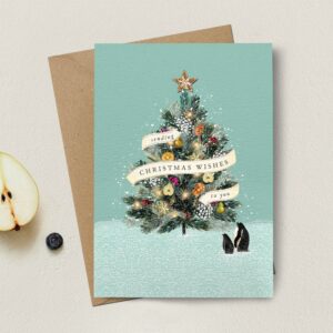 Christmas Tree Penguins Card