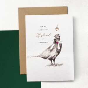 Gorgeous Husband Pheasant Christmas Card